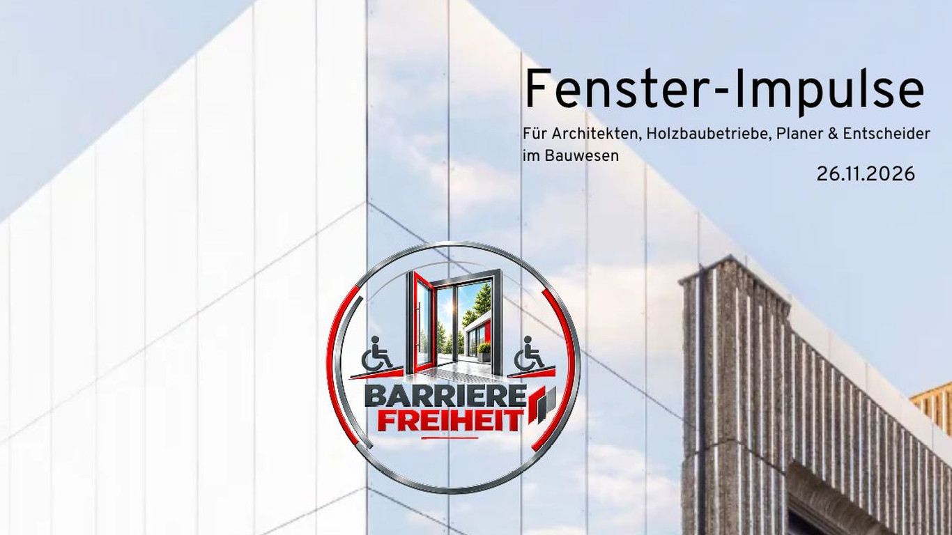 Fenster-Impulse: Einladung zum KIPF-Architektentag