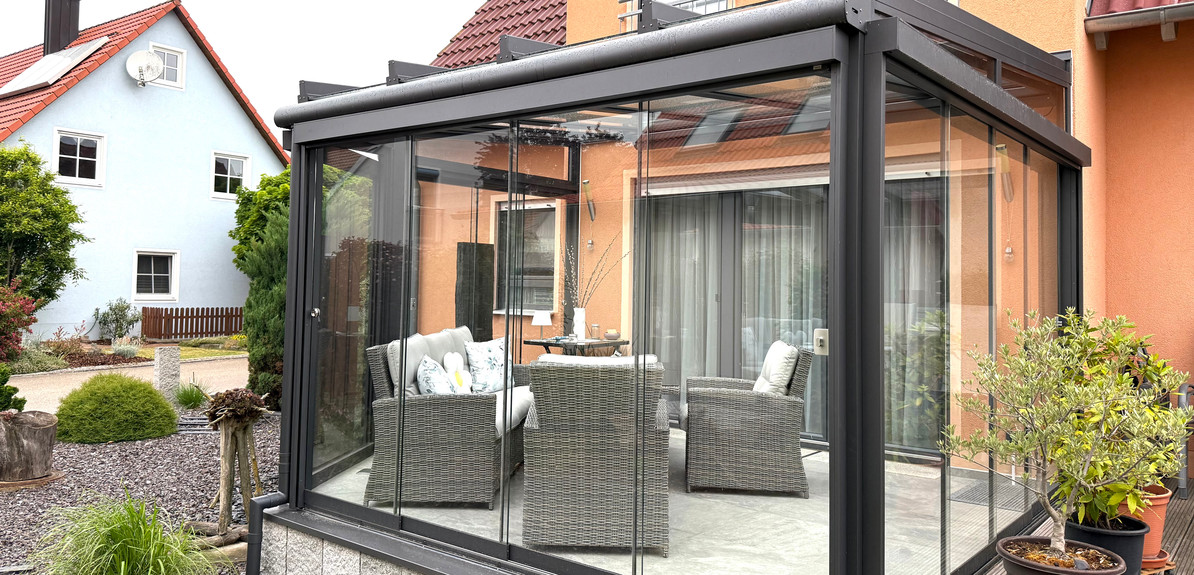 Kaltwintergarten mit Textilscreens